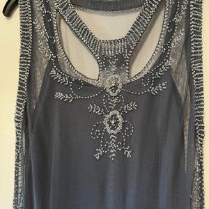 NWT SPARKLE & FADE Swinger’s Slip Dress in Navy Size Small
